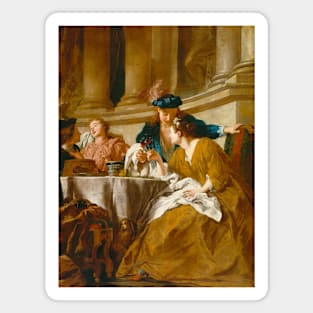 Luncheon with Figures in Masquerade Dress by Jean-Francois de Troy Magnet